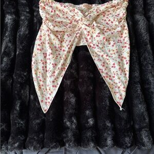 Misty Rose Floral Print Tube Top